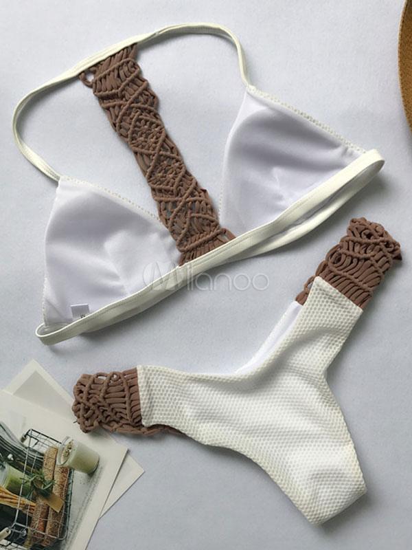 Bikini tessuto Bianco Cotone