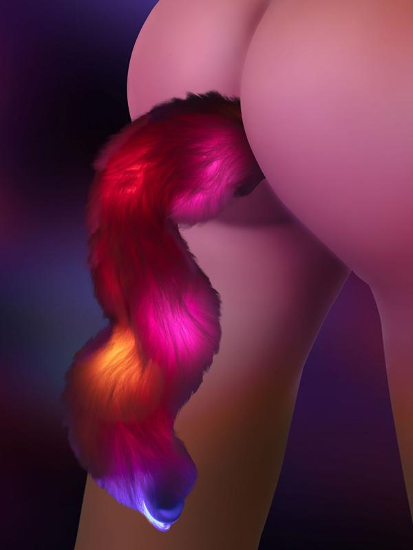 Plug Coda Unicorno con LED Nero